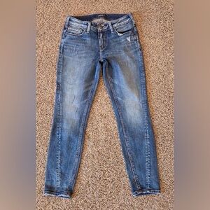 Women’s Silver Aiko Ankle Skinny Western Glove Works Jeans Size 28/27